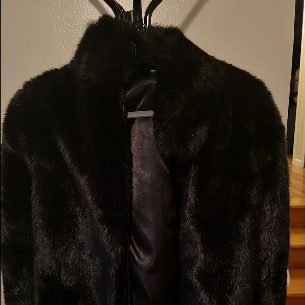 Black furry MK jacket